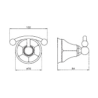 Nicolazzi Teide Крючок двойной, цвет хром 1481CR05