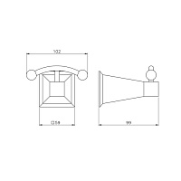 Nicolazzi Vincent Крючок настенный, цвет золото 1081GO