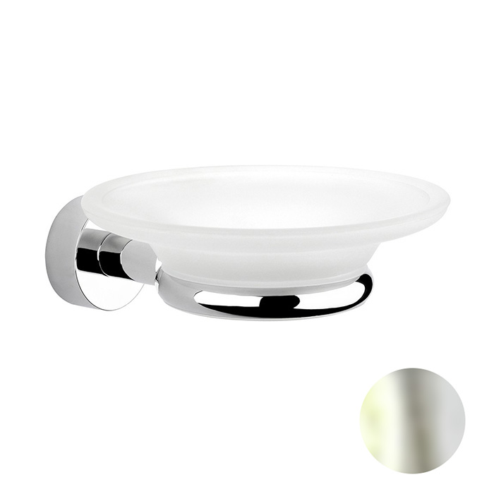 Nicolazzi Accessori Minimale Мыльница со стеклянной чашей, подвесная, цвет: никель блестящий 1487MNL