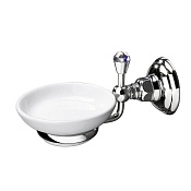 Nicolazzi Classica Lusso Мыльница с керамической чашей, подвесная с кристаллом, цвет: хром 1487CR34