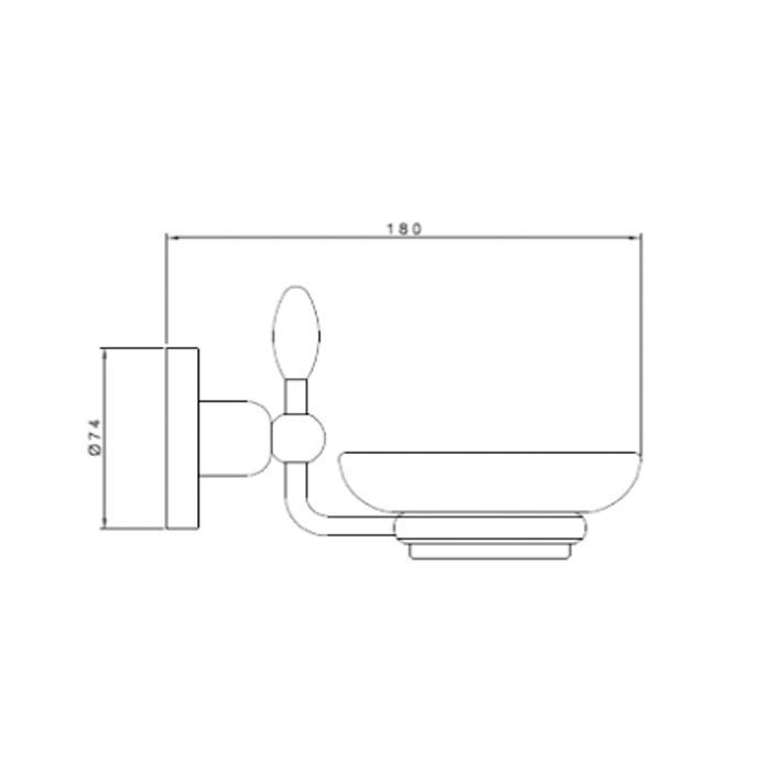 Nicolazzi Liberty Мыльница со стеклянной чашей, подвесная, цвет: хром 1087CR16