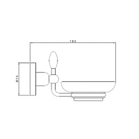 Nicolazzi Liberty Мыльница стклянная подвесная, цвет: золото 1087GO16