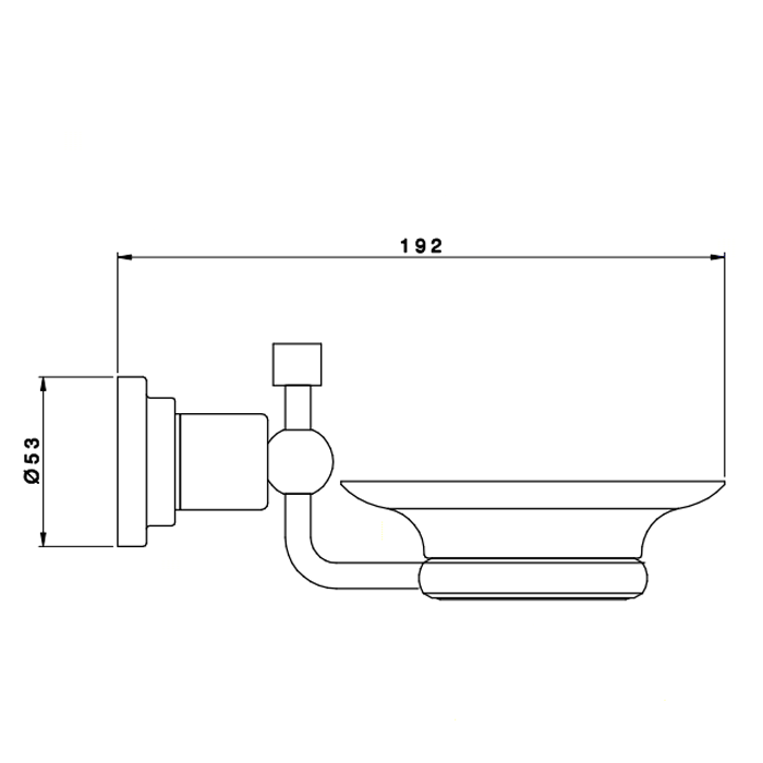 Nicolazzi Monte Croce Мыльница со стеклянной чашей, подвесная, цвет: хром 1487CR27