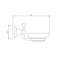 Nicolazzi Onice Мыльница с керамической чашей, подвесная, цвет: золото 1487GO09O