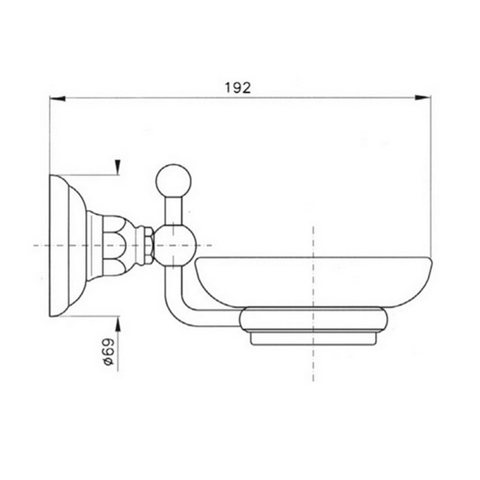 Nicolazzi Teide Мыльница с керамической чашей, подвесная, цвет: хром 1487CR05