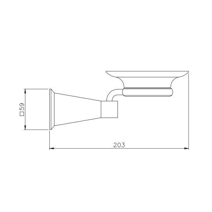Nicolazzi Vincent Мыльница стеклянная подвесная, цвет: золото 1087GO