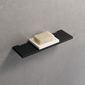 Novellini Kuadra Мыльница с керамической чашей, для установки на полку, цвет: белый матовый R90AKFBS01-U