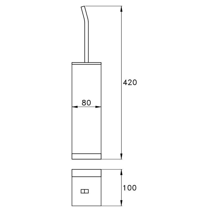 Stella Bamboo Quadro Ершик напольный 1054, цвет хром BQ 10018 CR00