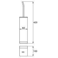 Stella Bamboo Quadro Ершик напольный 1054, цвет хром BQ 10018 CR00