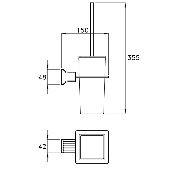 Stella Casanova Ершик настенный 1052, цвет хром CS 10017 CR00