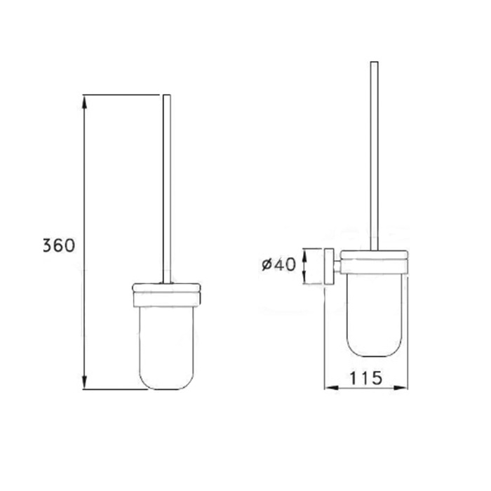 Stella Lucilla Ершик настенный 1052, цвет хром LL 10017 CR00