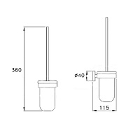 Stella Lucilla Ершик настенный 1052, цвет хром LL 10017 CR00