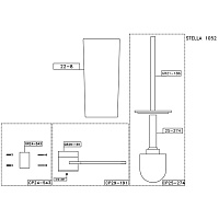 Stella Ершик настенный 1052, цвет хром ST 10017 CR00