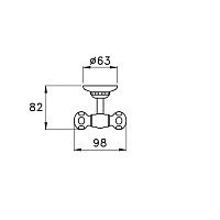 Stella Italica Крючок двойной 1082bis, цвет хром IT 10021 CR00