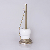TW Retro Opal Ершик для унитаза напольный с керамической колбой, цвет: бронза TWOP120br