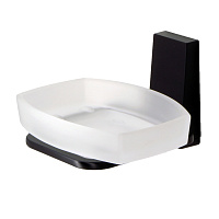 Wasserkraft Abens Мыльница со стеклянной чашей, подвесная, цвет: черный K-3229