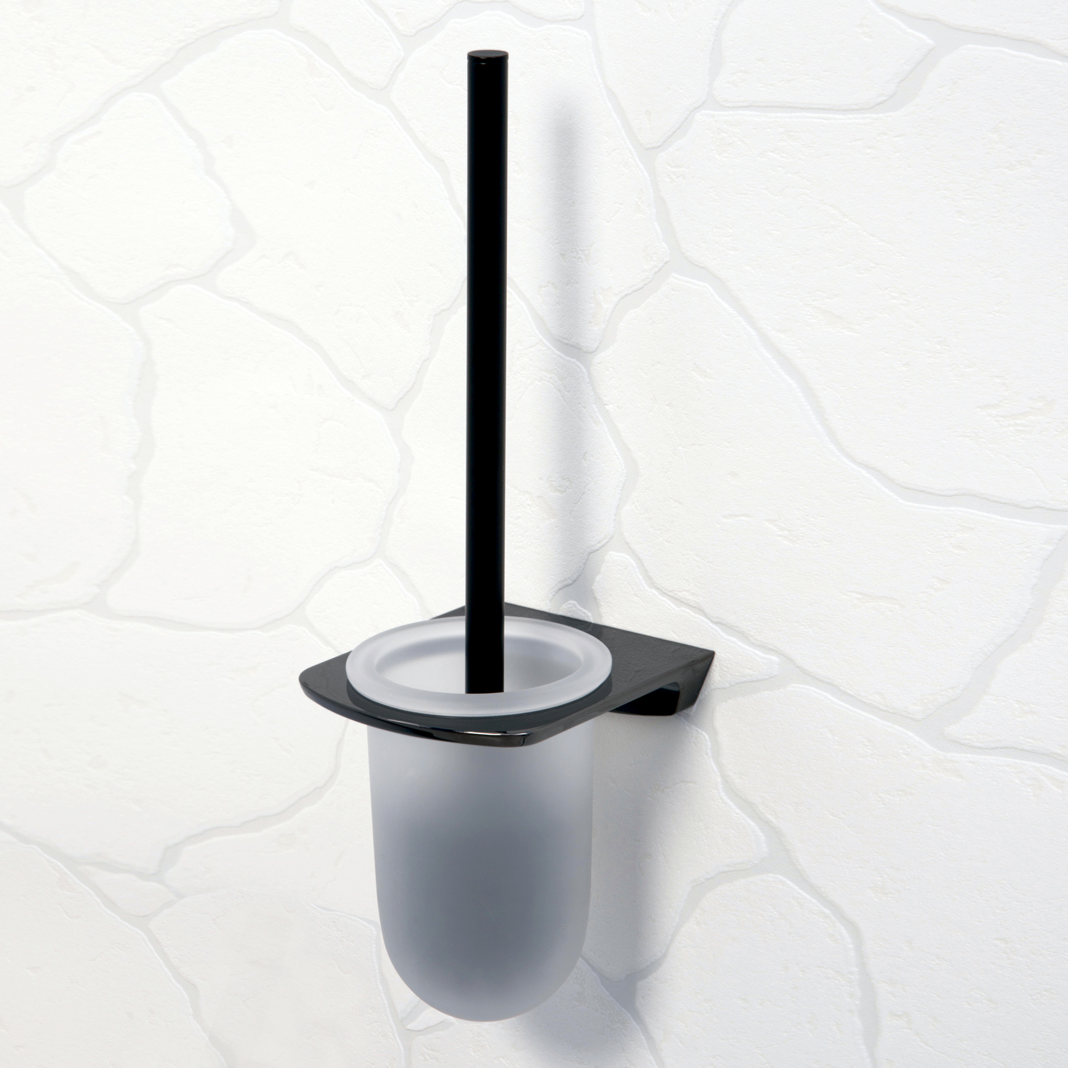 Wasserkraft Glan Ершик для унитаза подвесной, цвет: черный глянцевый K-5127