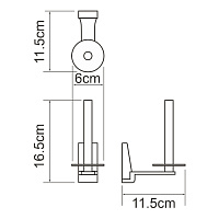 Wasserkraft Lopau Держатель запасного рулона туалетной бумаги K-6097