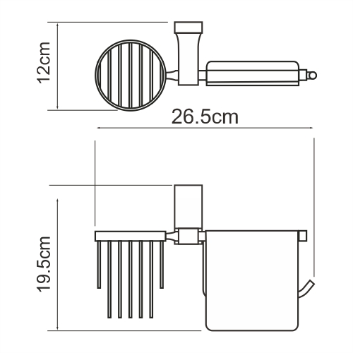Wasserkraft Lopau Держатель туалетной бумаги и освежителя K-6059