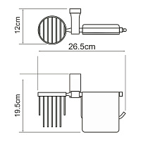 Wasserkraft Lopau Держатель туалетной бумаги и освежителя K-6059