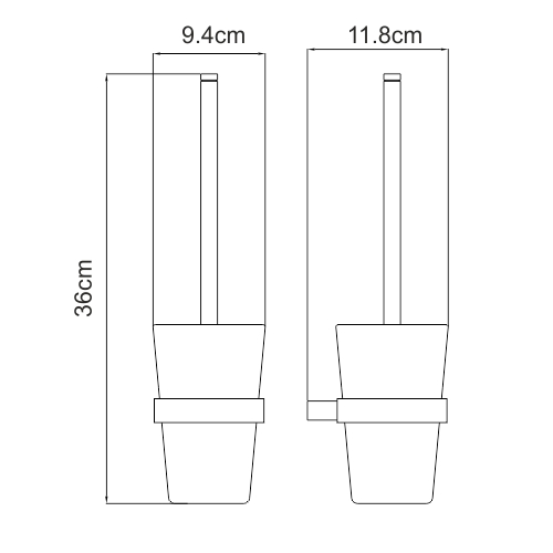 Wasserkraft Sauer Ершик для унитаза подвесной, цвет: золото глянцевое K-7927