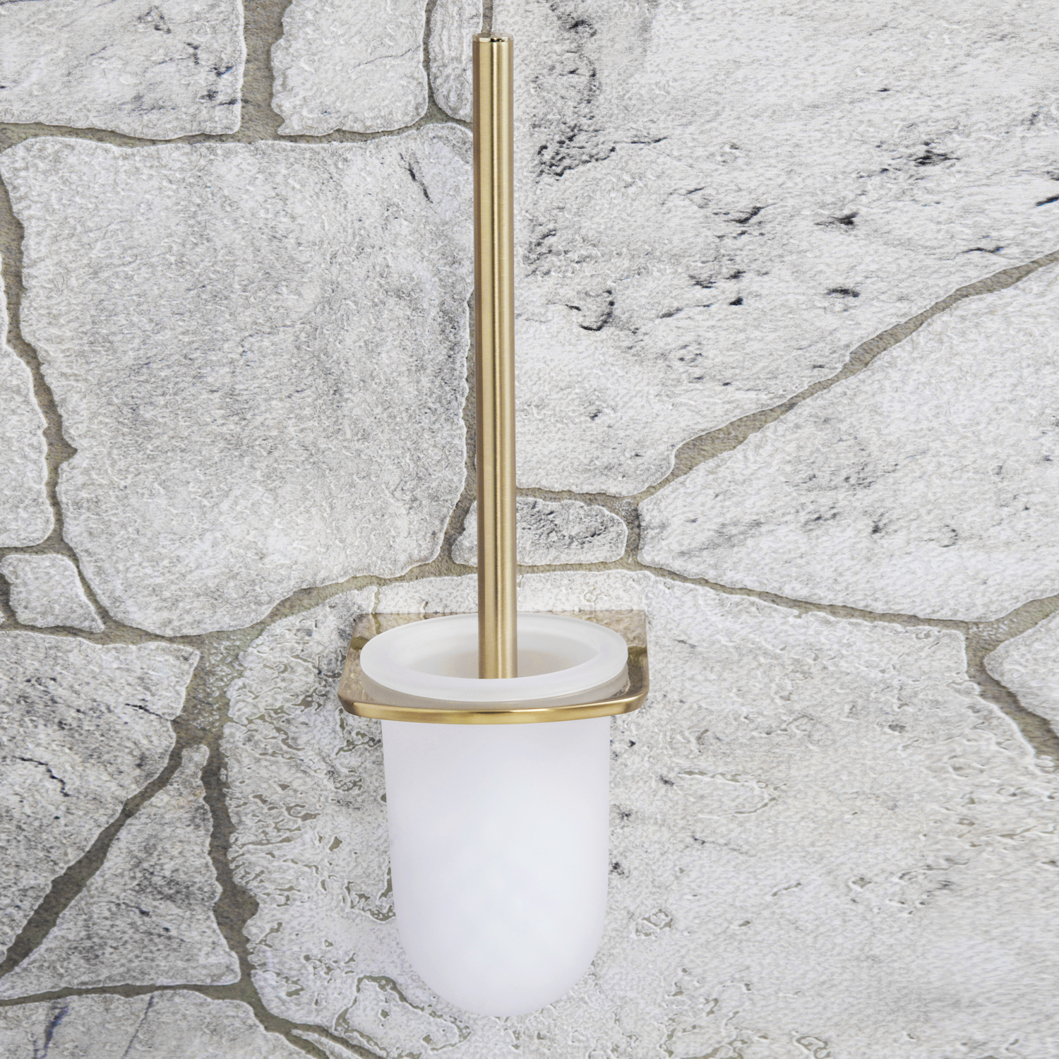 Wasserkraft Aisch Ершик для унитаза подвесной, цвет: золото матовое K-5927