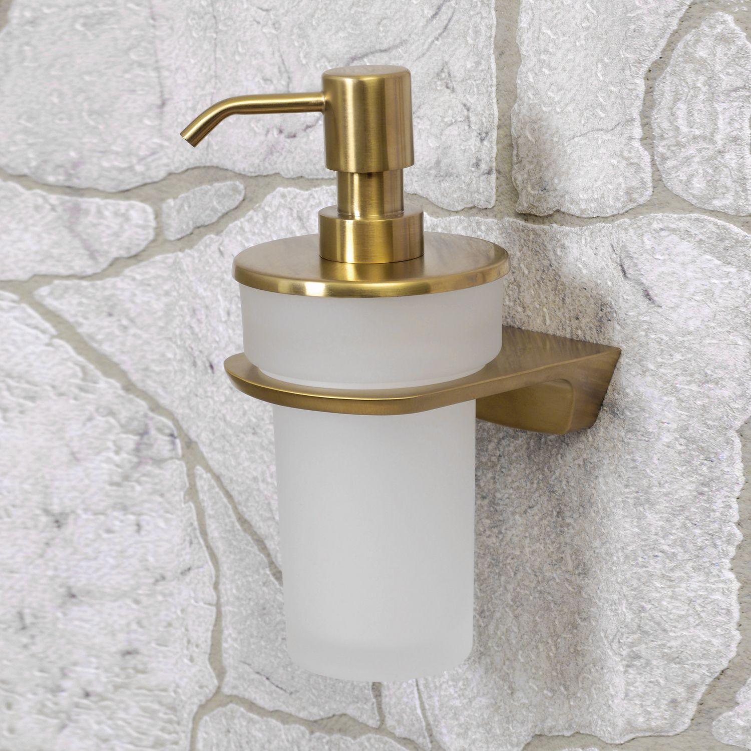 Wasserkraft Aisch Дозатор для жидкого мыла, подвесной, стеклянная колба, цвет: золото матовое K-5999