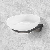 Wasserkraft Wiese Мыльница с керамической чашей, подвесная, цвет: графит K-8929