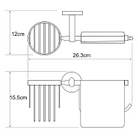 Wasserkraft Rhein Держатель туалетной бумаги и освежителя K-6259