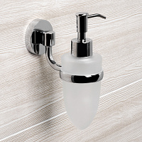 Wasserkraft Rhein Дозатор для жидкого мыла, подвесной, стеклянная колба, цвет: хром K-6299