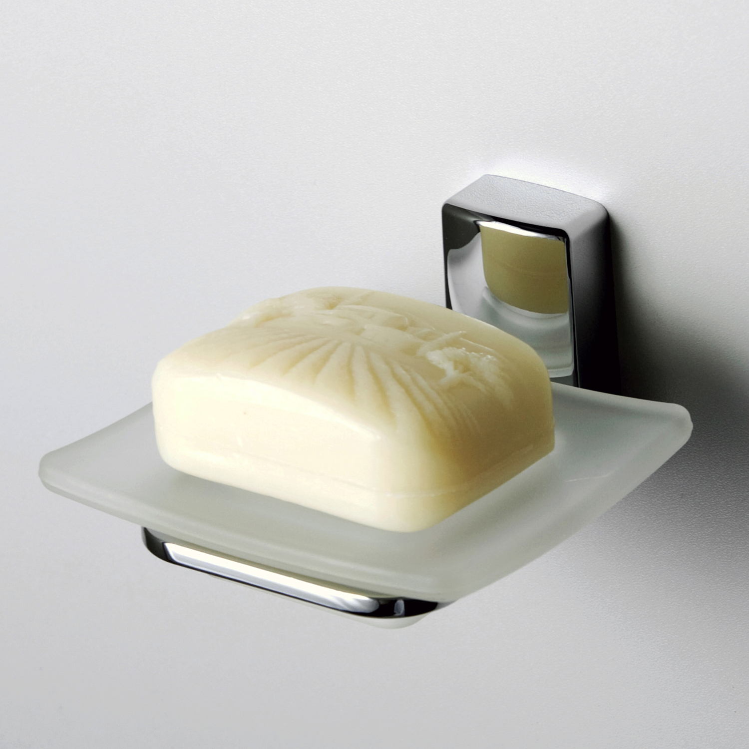 Wasserkraft Leine Мыльница со стеклянной чашей, подвесная, цвет: хром K-5029