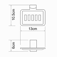 Wasserkraft Leine Мыльница-решетка с латунной чашей, подвесная, цвет: хром K-5069