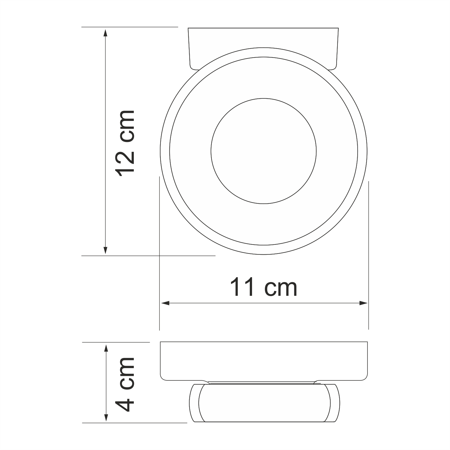 Wasserkraft Berkel Мыльница со стеклянной чашей, подвесная, цвет: хром K-6829