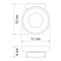 Wasserkraft Berkel Мыльница со стеклянной чашей, подвесная, цвет: хром K-6829