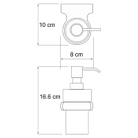 Wasserkraft Berkel Дозатор для жидкого мыла, подвесной, стеклянная колба, цвет: хром K-6899