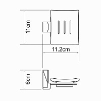 Wasserkraft Exter Мыльница со стеклянной чашей, подвесная, цвет: бронза K-5229