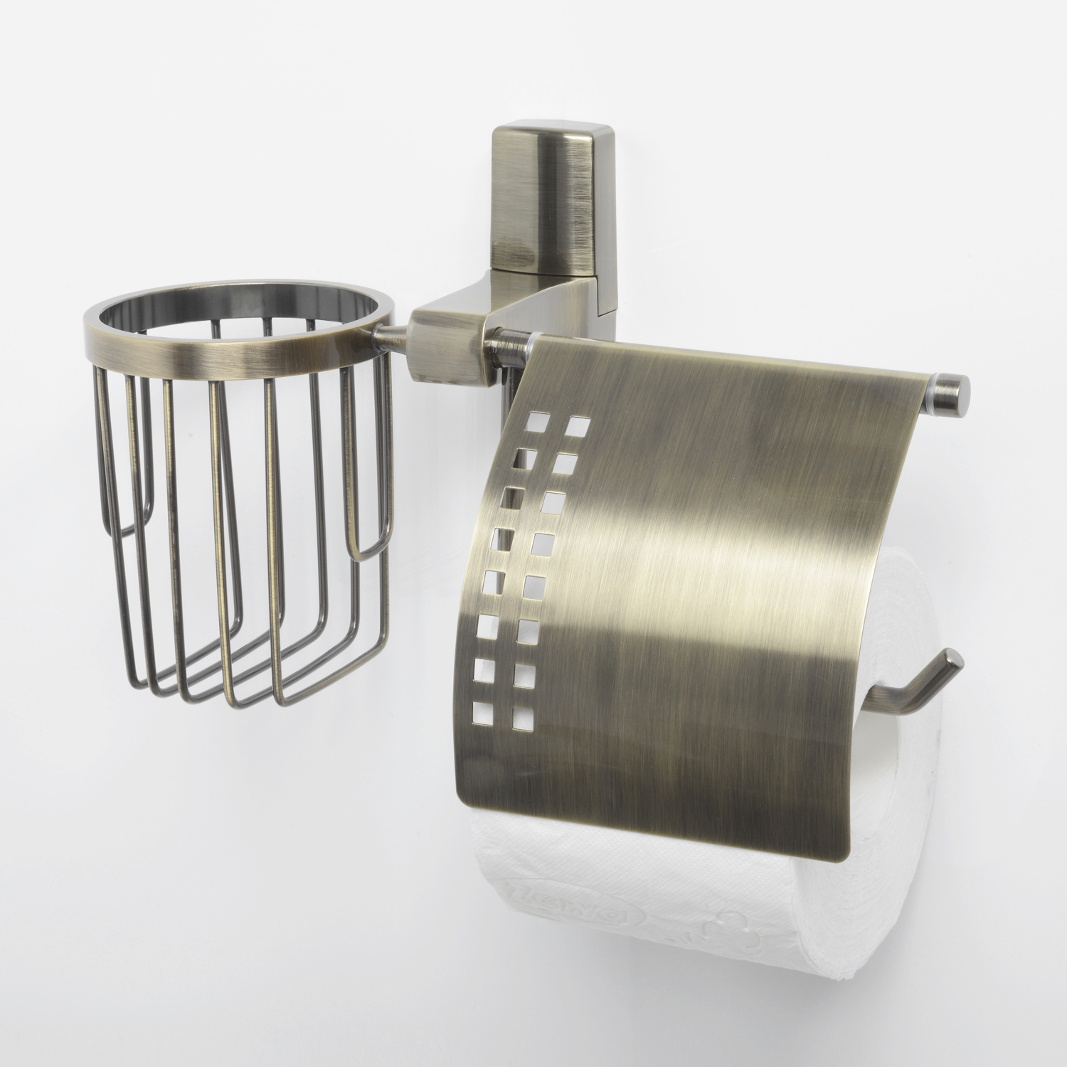 Wasserkraft Exter Держатель туалетной бумаги и освежителя, цвет: светлая бронза матовая K-5259