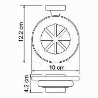 Wasserkraft Lippe Мыльница со стеклянной чашей, подвесная, цвет: хром K-6529
