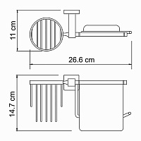 Wasserkraft Lippe Держатель туалетной бумаги и освежителя K-6559
