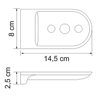 Wasserkraft Kammel Мыльница-решетка с латунной чашей, подвесная, цвет: хром K-8369