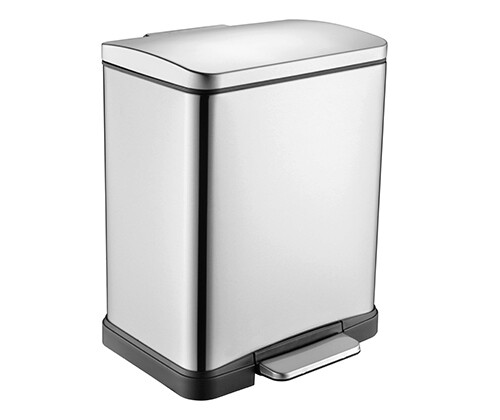 Wasserkraft Мусорное ведро 12 л, цвет: нержавеющая сталь K-622