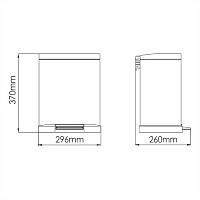 Wasserkraft Мусорное ведро 12 л, цвет: нержавеющая сталь K-622
