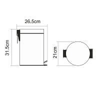 Wasserkraft Мусорное ведро 5 л, цвет: хром глянцевый K-635