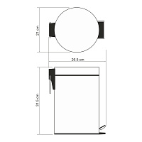 Wasserkraft Ведро для мусора 5 л, цвет: нержавеющая сталь K-665
