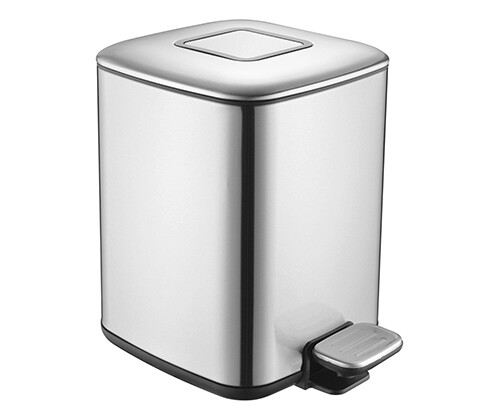 Wasserkraft Мусорное ведро 9 л, цвет: хром матовый K-649