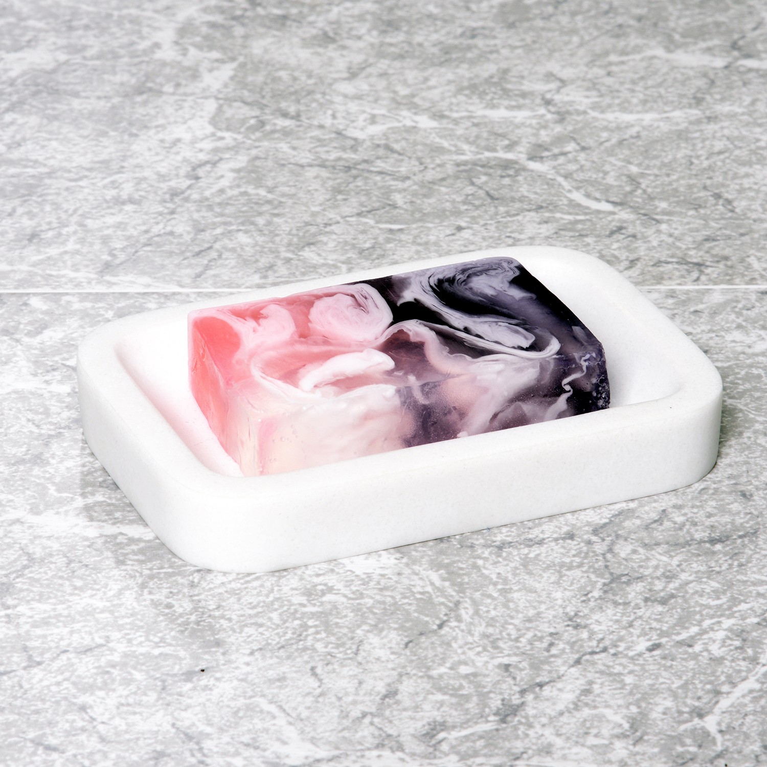 Wasserkraft K-9600 Мыльница с керамической чашей, настольный, цвет: белый K-9629