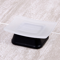 Wasserkraft Amper Мыльница со стеклянной чашей, настольная, цвет: черный K-5429B