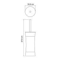 Wasserkraft Ершик для унитаза напольный с латунной колбой, цвет: хром/черный K-7527