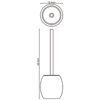 Wasserkraft K-6700 Ершик для унитаза, цвет: хром матовый K-6727