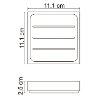 Wasserkraft K-3800 Мыльница с керамической чашей, настольная, цвет: белый K-3829